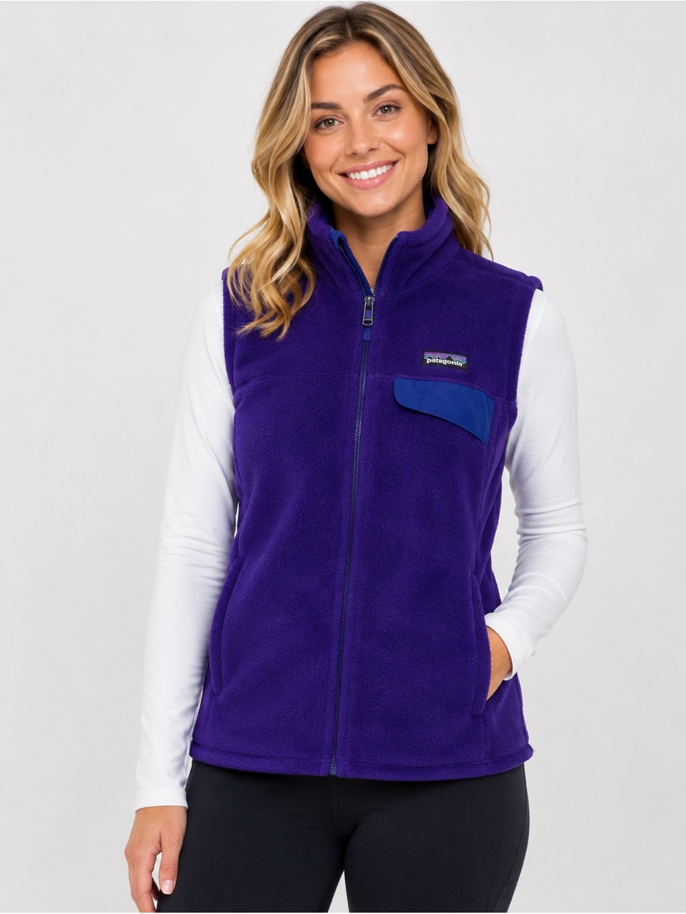 Patagonia Snap-T Full Zip Women’s Purple Fleece Vest